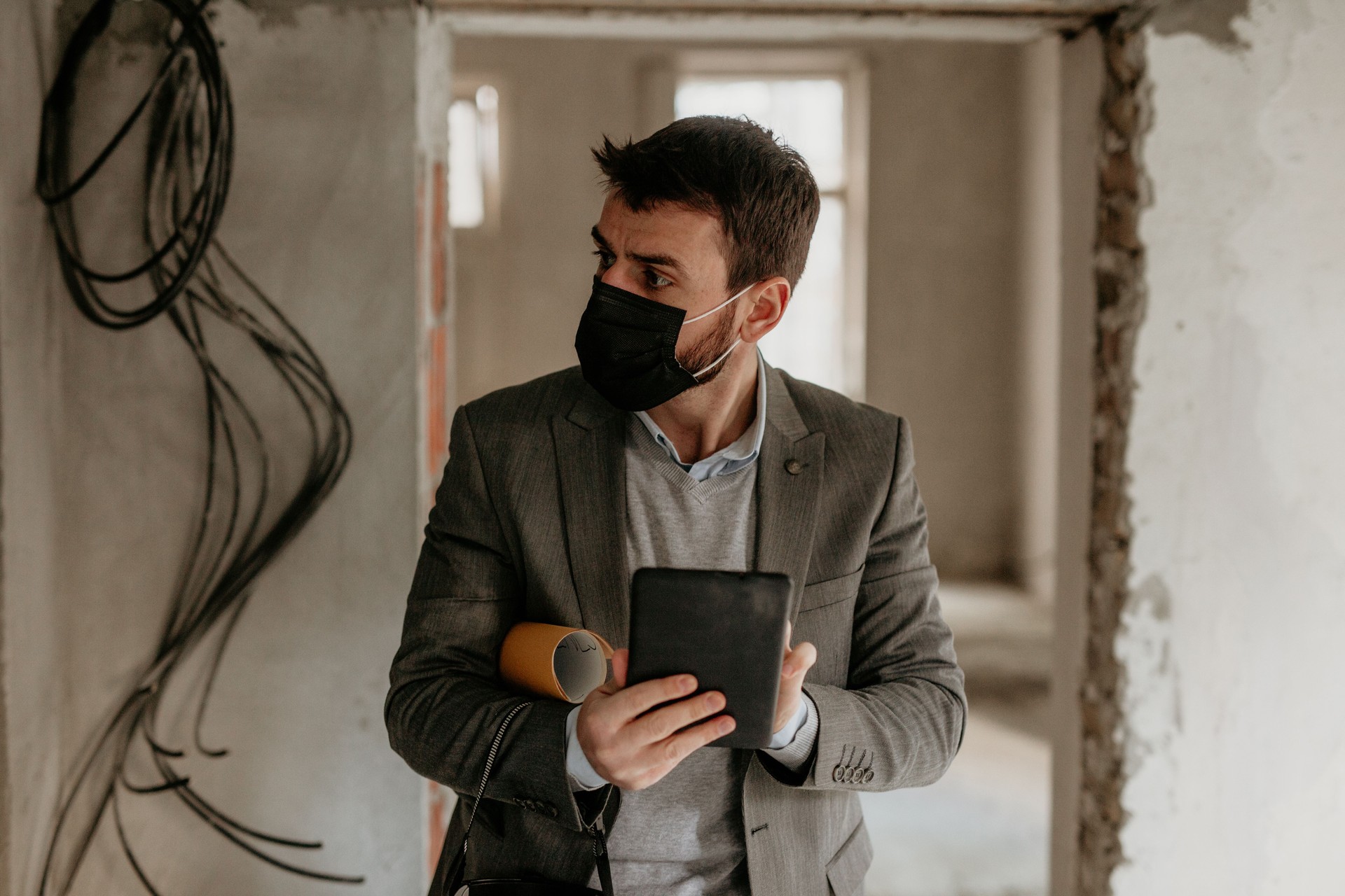 Baustellenleiter im Besuch Baustellenleiter im Besuch